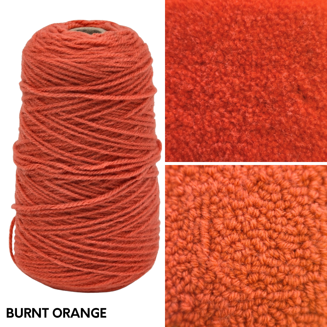 New Soft Matte 100% Acrylic Rug Yarn 250gms Cones - Pre Order Ships approx June 5th