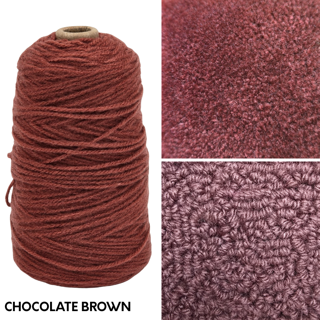 New Soft Matte 100% Acrylic Rug Yarn 250gms Cones - Pre Order Ships approx June 5th