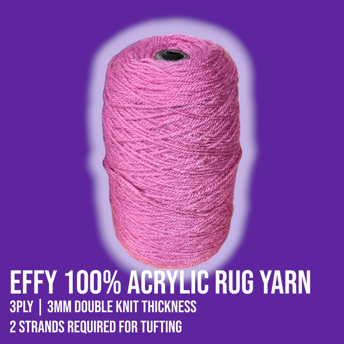 100% Acrylic Rug Yarn | Ships October 30th