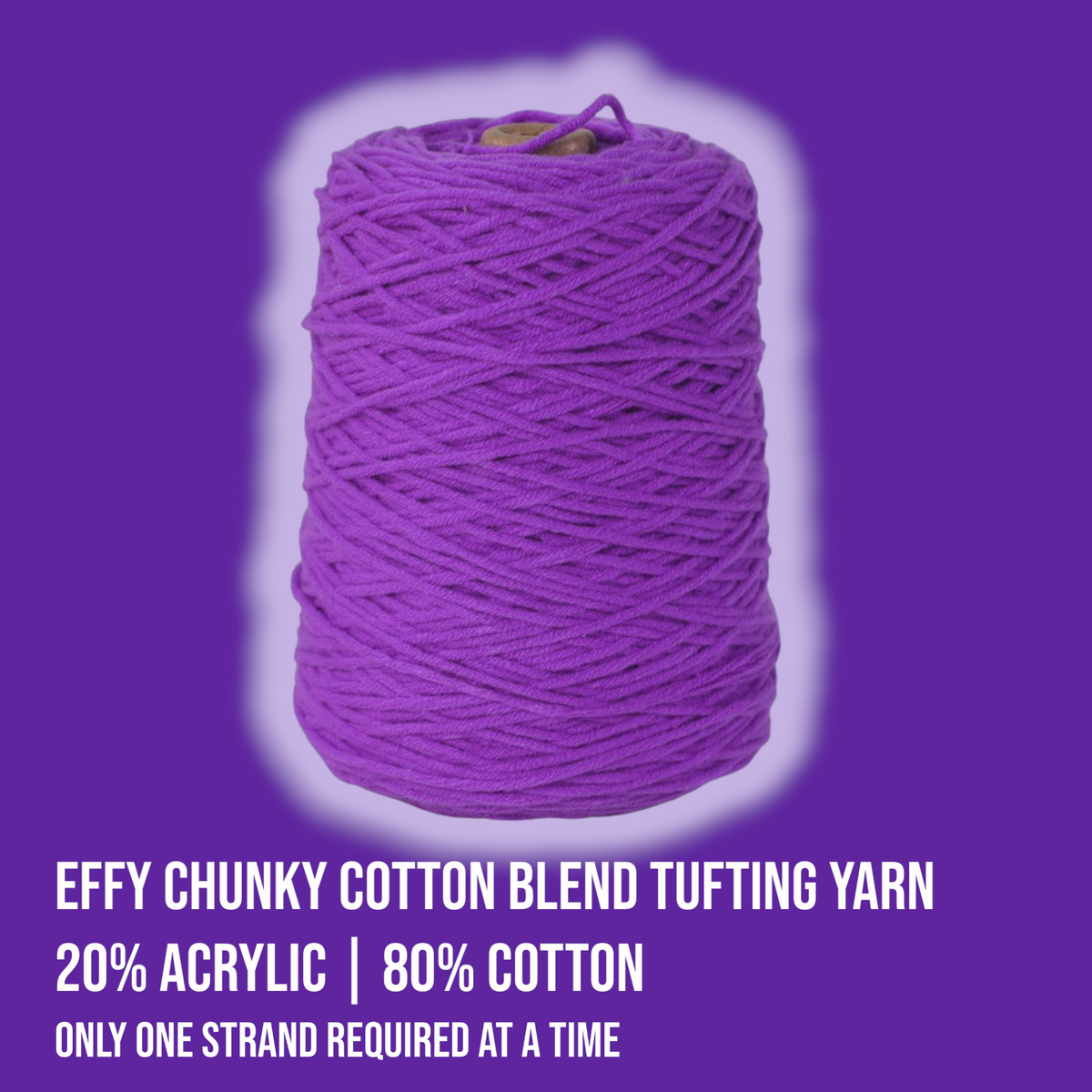 EFFY Acrylic &amp; Cotton Blend Yarn 200gm Cones | Some Colours Ship Oct 25th