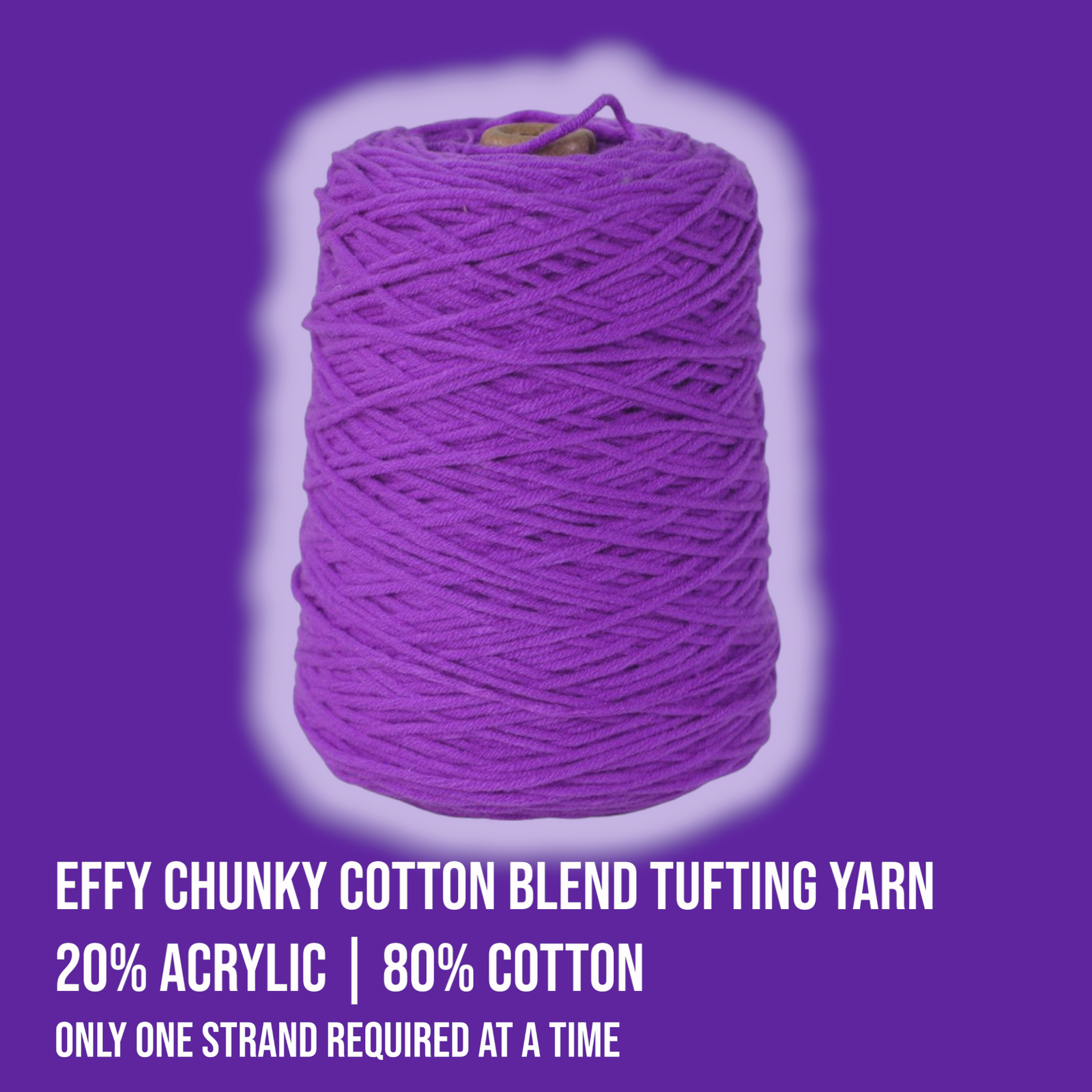 EFFY Acrylic & Cotton Blend Yarn 200gm Cones