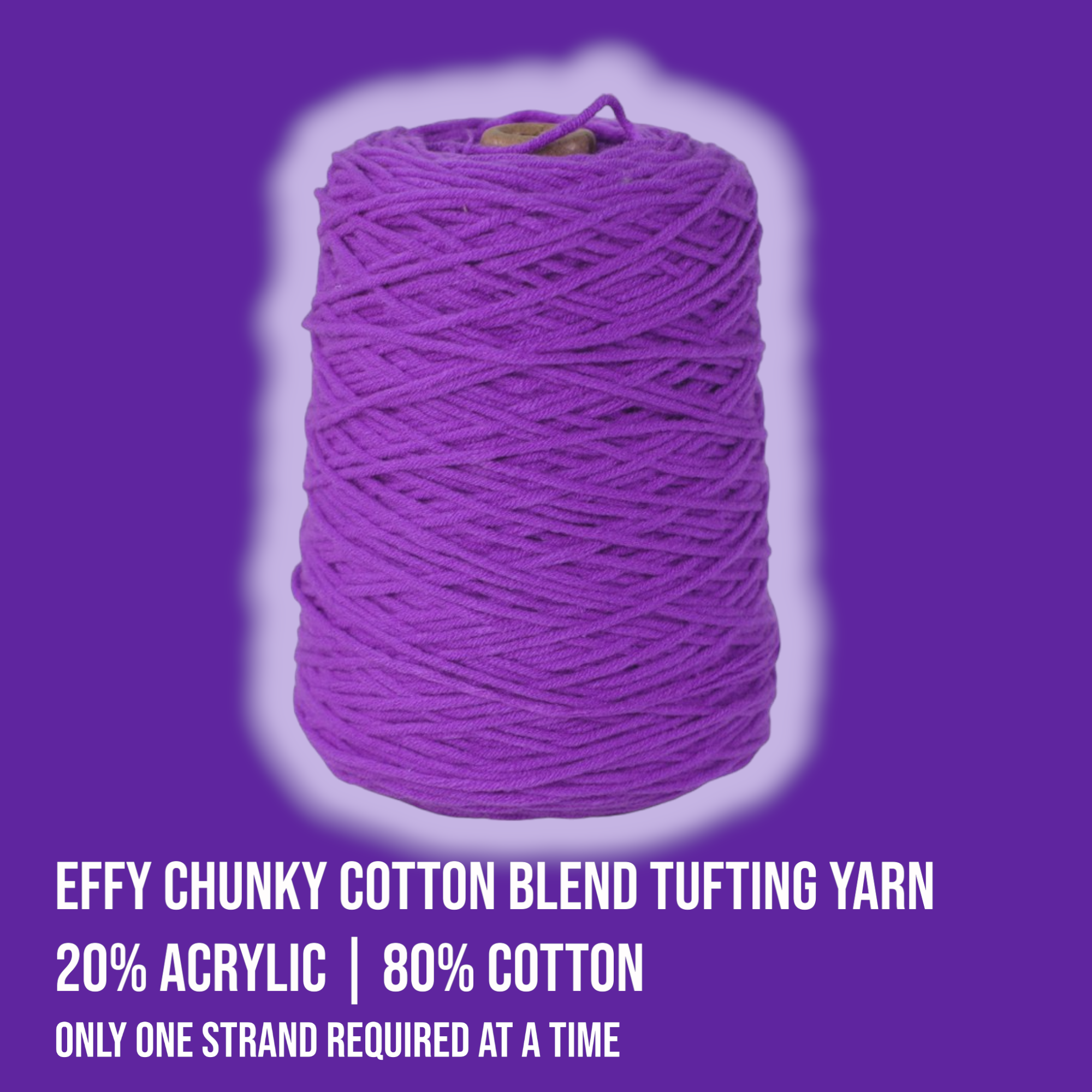 EFFY Acrylic & Cotton Blend Yarn 200gm Cones | Some Colours Ship Oct 25th