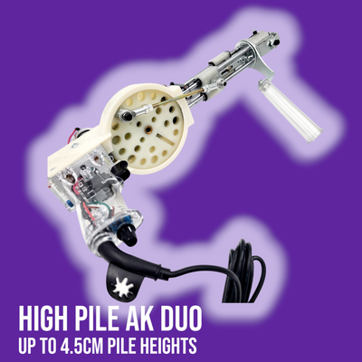 High-Pile AK-DUO Tufting Machine — Set to 3.5 cm (1.38 in)(Adjustable up to 4.5 cm (1.77 in)) | Free Shipping