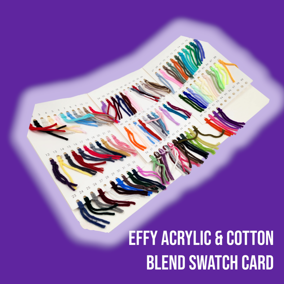 EFFY Acrylic &amp; Cotton Blend Swatch Card