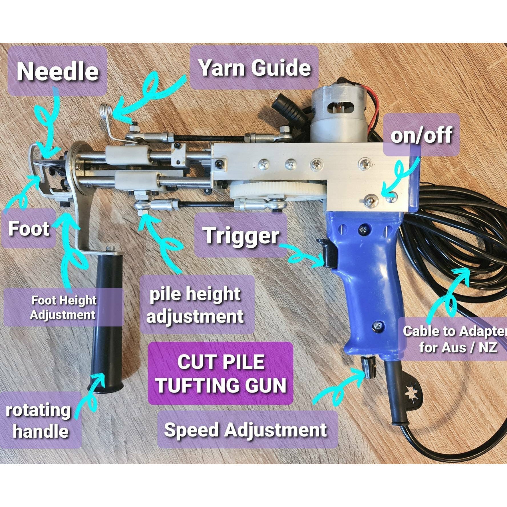 AK-I Cut Pile Tufting Gun